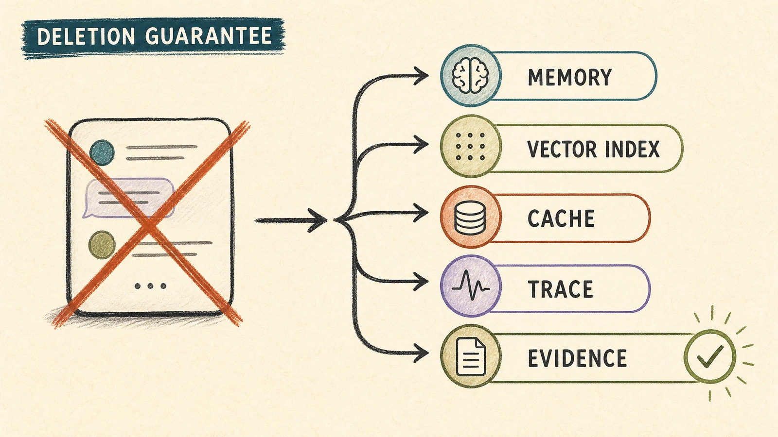 AI Agent Deletion Guarantees: Memory Erasure, Tombstones, and Audit Evidence